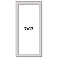 thumbnail image 1 of 7x17 Frame Silver Inner Slope Bevel Picture Frame | 1 Inch Moulding Width | 0.75 Inch Rabbet Depth, 1 of 8