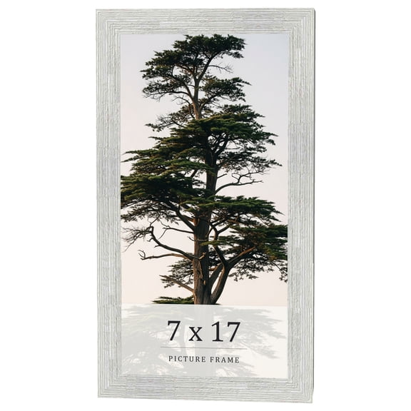 7x17 Frame White Real Wood Picture Frame Width 1.5 inches | Interior Frame Depth 0.5 inches | Barn