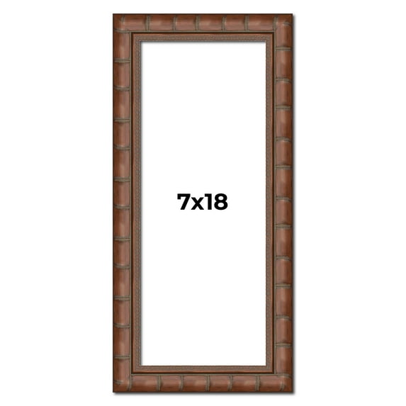 7x18 Dark Brown Bamboo Real Wood Picture Frame Width 1.5 inches | Interior Frame Depth 0.5 inches |