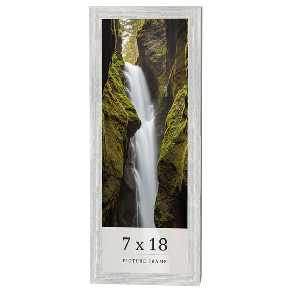 7x18 Frame White Real Wood Picture Frame Width 1.5 inches | Interior Frame Depth 0.5 inches | Barn