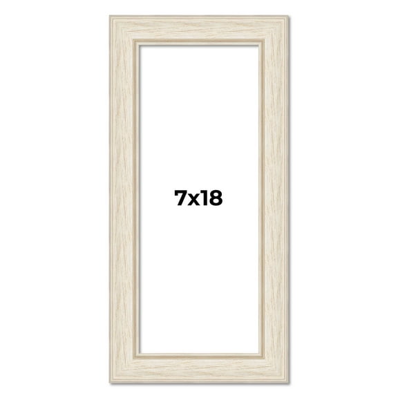 7x18 Frame White Real Wood Picture Frame Width 1.75 inches | Interior Frame Depth 0.5 inches |