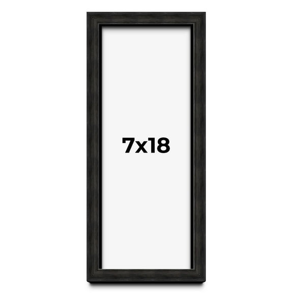 7x18 Shadow Box Black Rustic Barnwood Display Frame  | 1.125 Inch Deep | 0.875 Inch Moulding Width