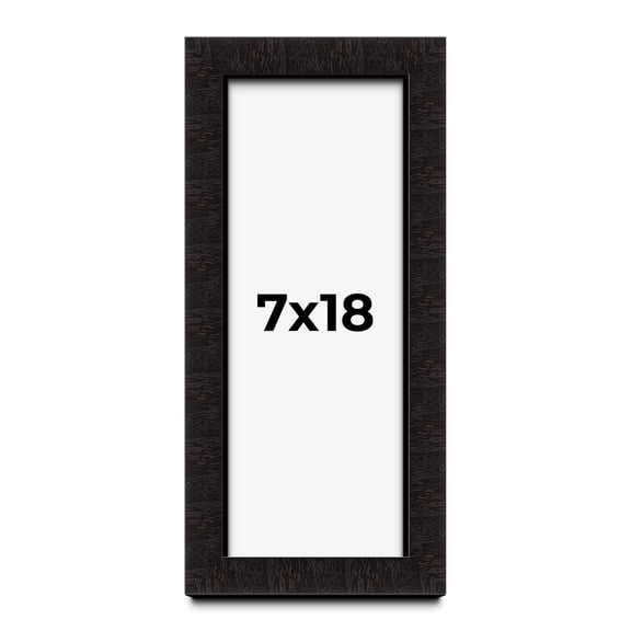 7x18 Shadow Box Black Solid Wood Display Picture Frame | 1 Inch Rabbet Depth | | 1.375 Inch