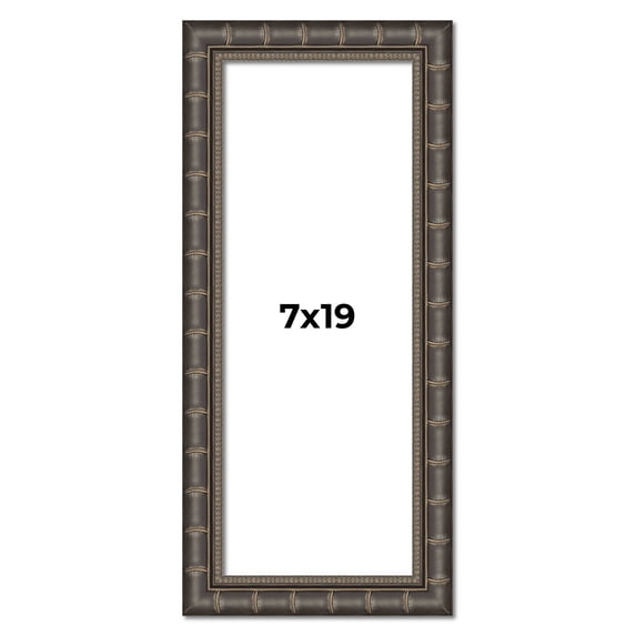7x19 Frame Black Bamboo Solid Wood Picture Frame Width 1.5 Inches | Interior Frame Depth 0.5 Inches