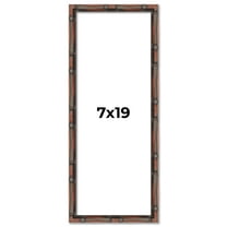 7x19 Frame Brown Bamboo with Dark Coffee/Walnut Finish | Solid Wood Picture Frame Width 0.75 Inches