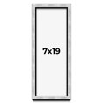 thumbnail image 1 of 7x19 Frame Brushed Silver Solid Wood Picture Frame | 0.75 Inch Moulding Width | Rabbet Depth 0.75, 1 of 5