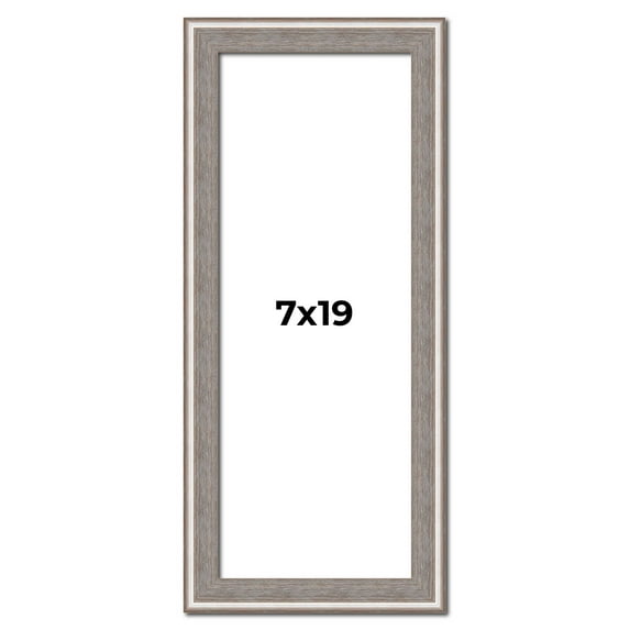 7x19 Frame Grey Real Wood Picture Frame Width 1.25 inches | Interior Frame Depth 0.5 inches | Hans