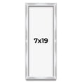 thumbnail image 1 of 7x19 Frame Silver Whitewashed Wood Grain Solid Wood Shadow Box | 0.75 Inch Moulding Width | 0.75, 1 of 8