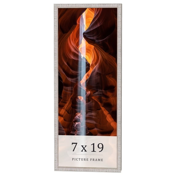 7x19 Frame White Real Wood Picture Frame Width 0.75 inches | Interior Frame Depth 0.5 inches |