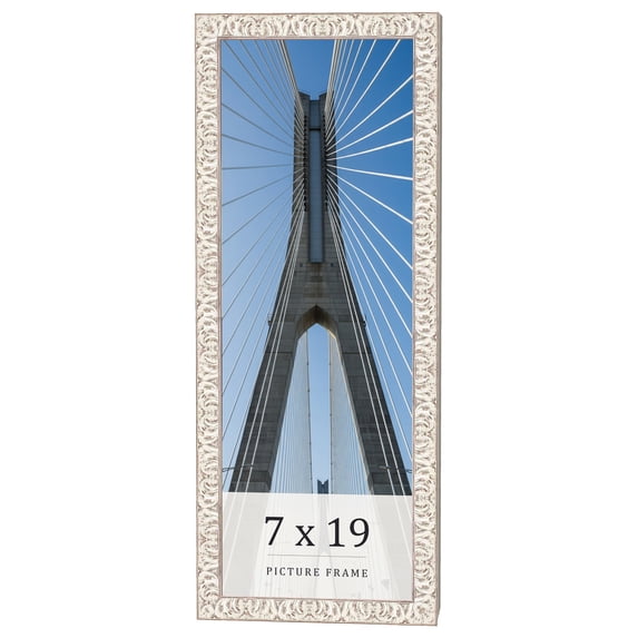 7x19 Frame White Real Wood Picture Frame Width 1.5 inches | Interior Frame Depth 0.5 inches |