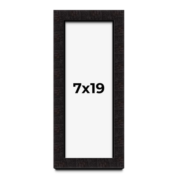 7x19 Shadow Box Black Solid Wood Display Picture Frame | 1 Inch Rabbet Depth | | 1.375 Inch