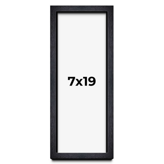 7x19 Shadow Box Frame Black | 1 Inches Deep Real Wood Farmhouse Shadowbox Display Frame | UV
