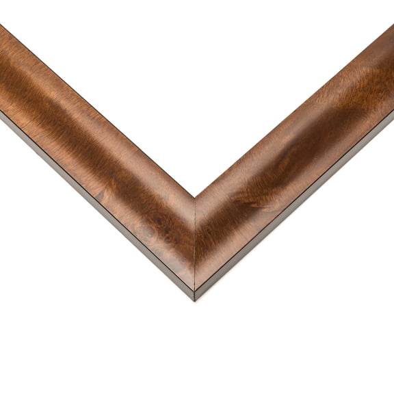 7x19 Walnut Brown Veneer Real Wood Picture Frame Width 1.25 inches | Interior Frame Depth 0.5