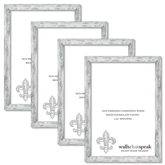 7x19 White American Barn Picture Frame for Puzzles Posters Photos or Artwork (4-Pack)