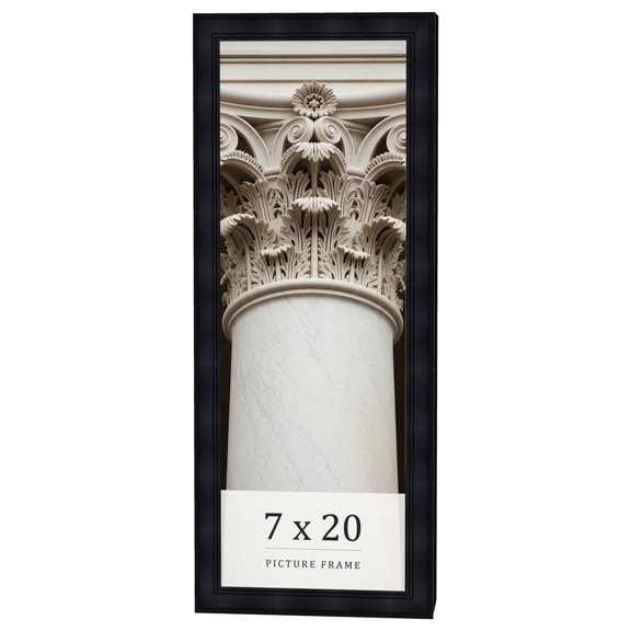 7x20 Frame Black Passaggi Solid Wood Picture Frame Width 1.5 Inches | Interior Frame Depth 0.5