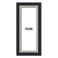 thumbnail image 1 of 7x20 Frame Black Real Wood Picture Frame Width 2.25 Inches | Interior Frame Depth 0.5 Inches |, 1 of 8