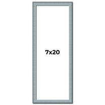 7x20 Frame Blue Scuffed Farm Board Solid Wood Picture Frame Width 0.75 Inches | Interior Depth 0.5