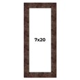 thumbnail image 1 of 7x20 Frame Brown Burl Real Wood Picture Frame Width 1.625 Inches | Interior Frame Depth 0.5 Inches, 1 of 8