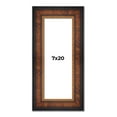 thumbnail image 1 of 7x20 Frame Brown Walnut Gold Ornate Trim Solid Wood Plein Air Picture Frame | 3 Inch Moulding Width, 1 of 8
