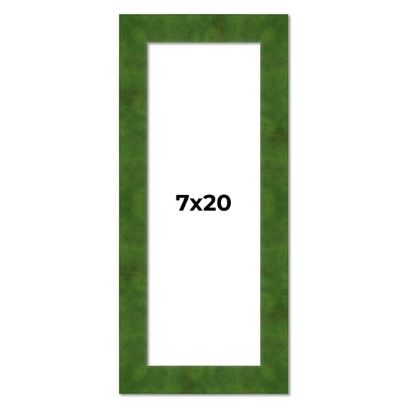 7x20 Frame Green Burl Solid Wood Picture Frame | 1.75 Inches Moulding Width | Interior Frame Depth
