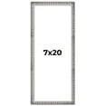 thumbnail image 1 of 7x20 Frame Silver Grey Distressed Solid Wood Picture Frame | 0.75 Inch Moulding Width | Interior, 1 of 8