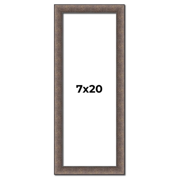 7x20 Frame Silver Real Wood Picture Frame Width 1.25 Inches | Interior Frame Depth 0.5 Inches |
