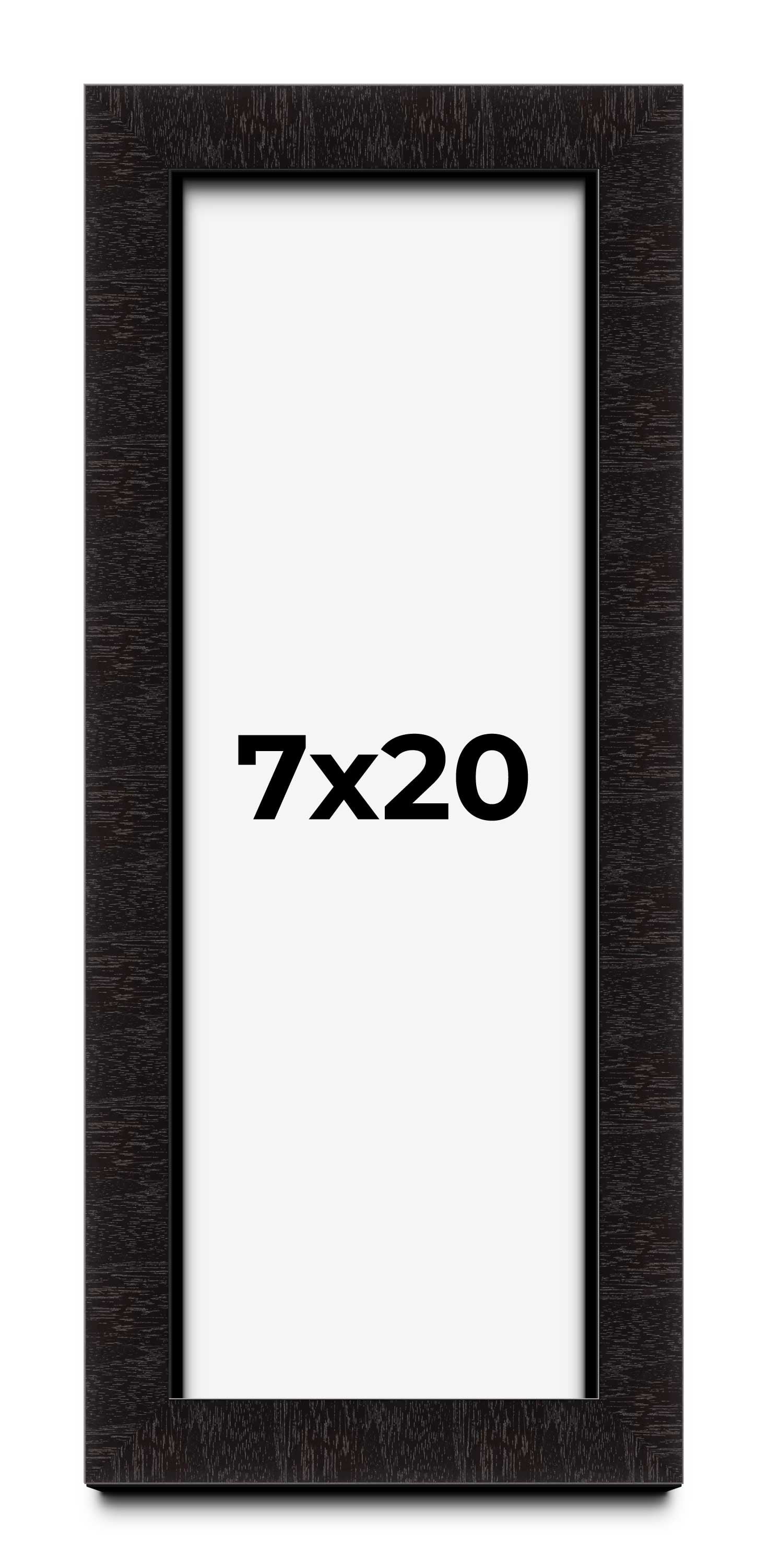 7x20 Shadow Box Black Solid Wood Display Picture Frame | 1 Inch Rabbet ...