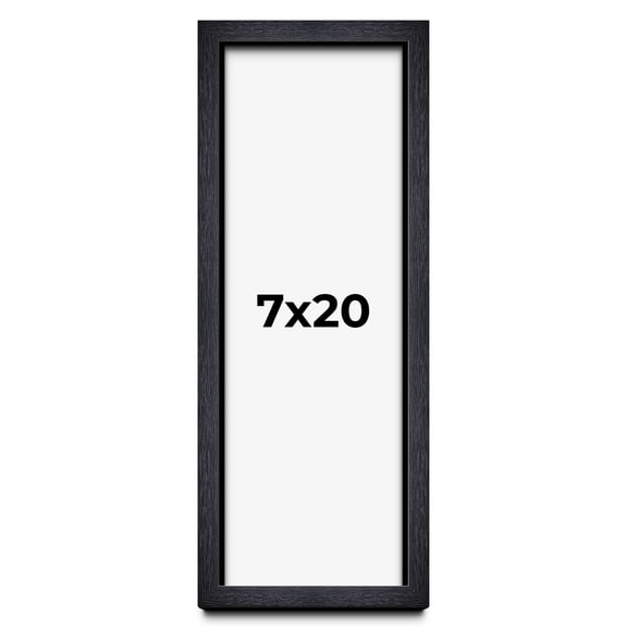7x20 Shadow Box Frame Black | 1 Inches Deep Real Wood Farmhouse Shadowbox Display Frame | UV