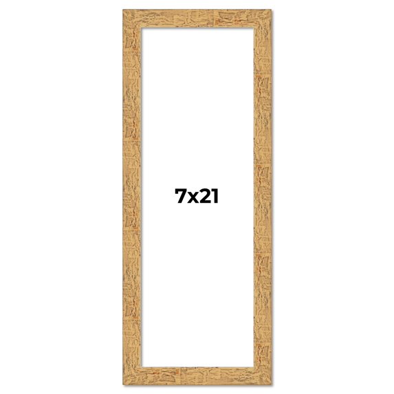 7x21 Frame Beige Real Wood Picture Frame Width 1.25 inches | Interior Frame Depth 0.5 inches |