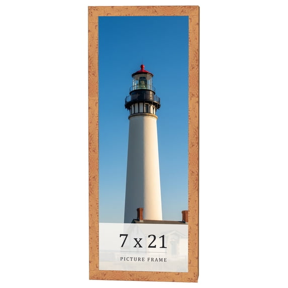 7x21 Frame Beige Real Wood Picture Frame Width 1.25 inches | Interior Frame Depth 0.5 inches |