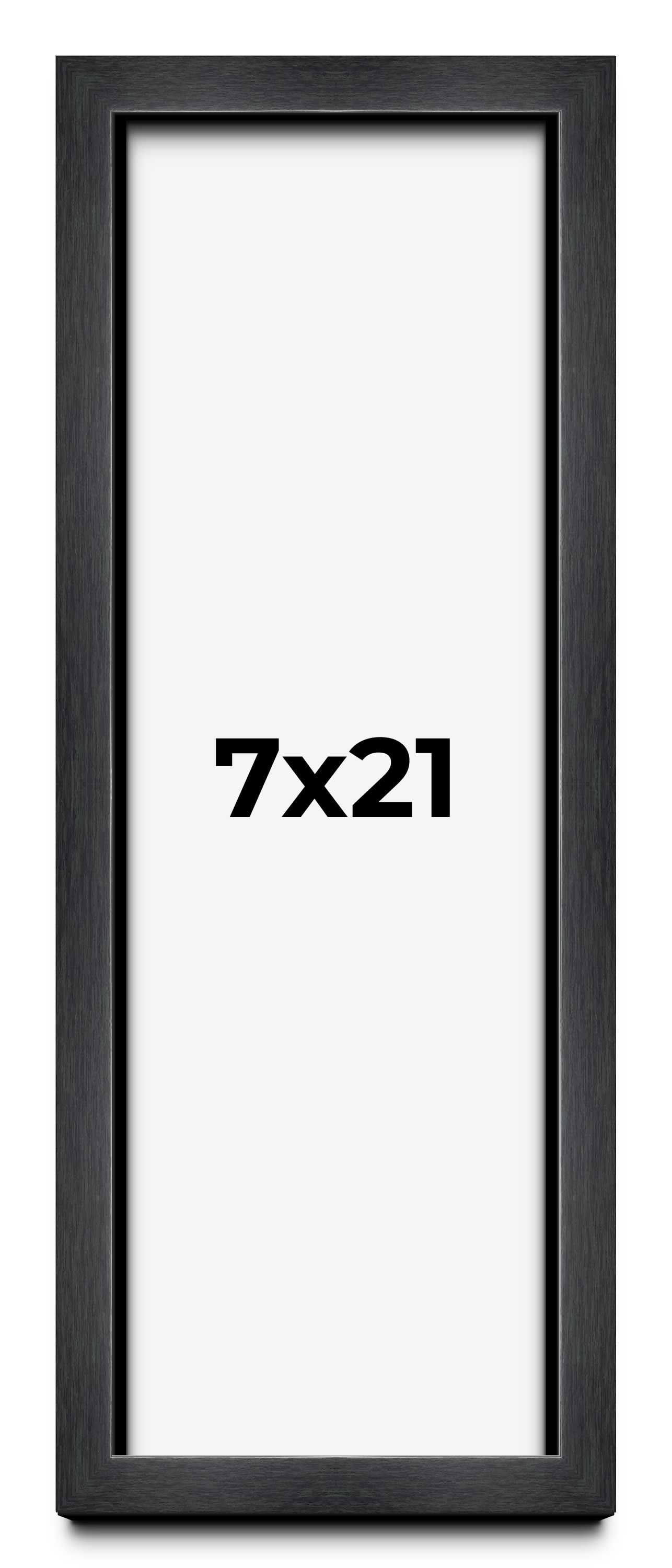 7x21 Frame Black Charcoal Grey Wood Textured Picture Frame | 0.75 Inch ...