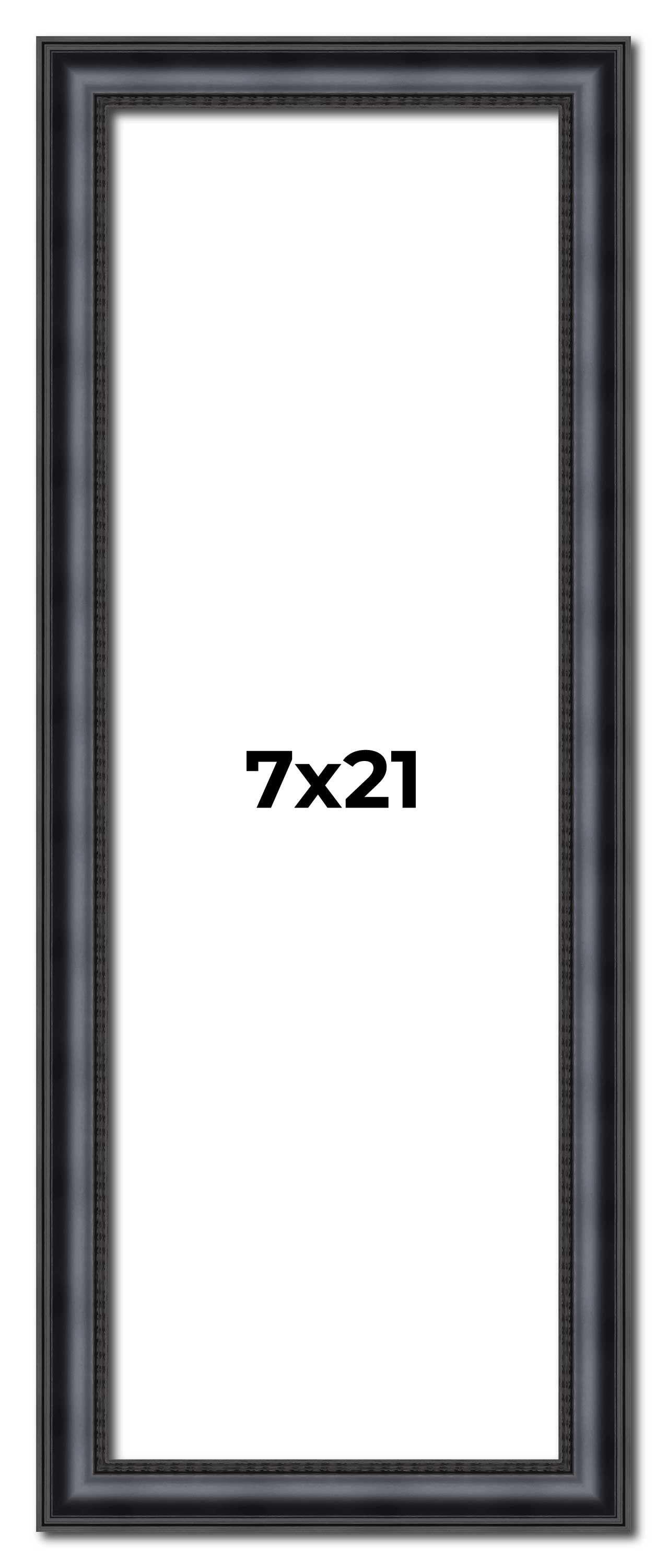 7x21 Frame Black Real Wood Picture Frame Width 1.25 inches | Interior ...