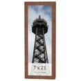 thumbnail image 1 of 7x21 Frame Brown Farmhouse Solid Wood Picture Frame Width 1.5 Inches | Interior Frame Depth 0.5, 1 of 8