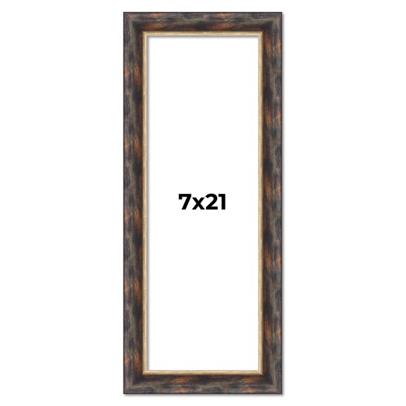 7x21 Frame Gold Real Wood Picture Frame Width 1.5 inches | Interior Frame Depth 0.5 inches |