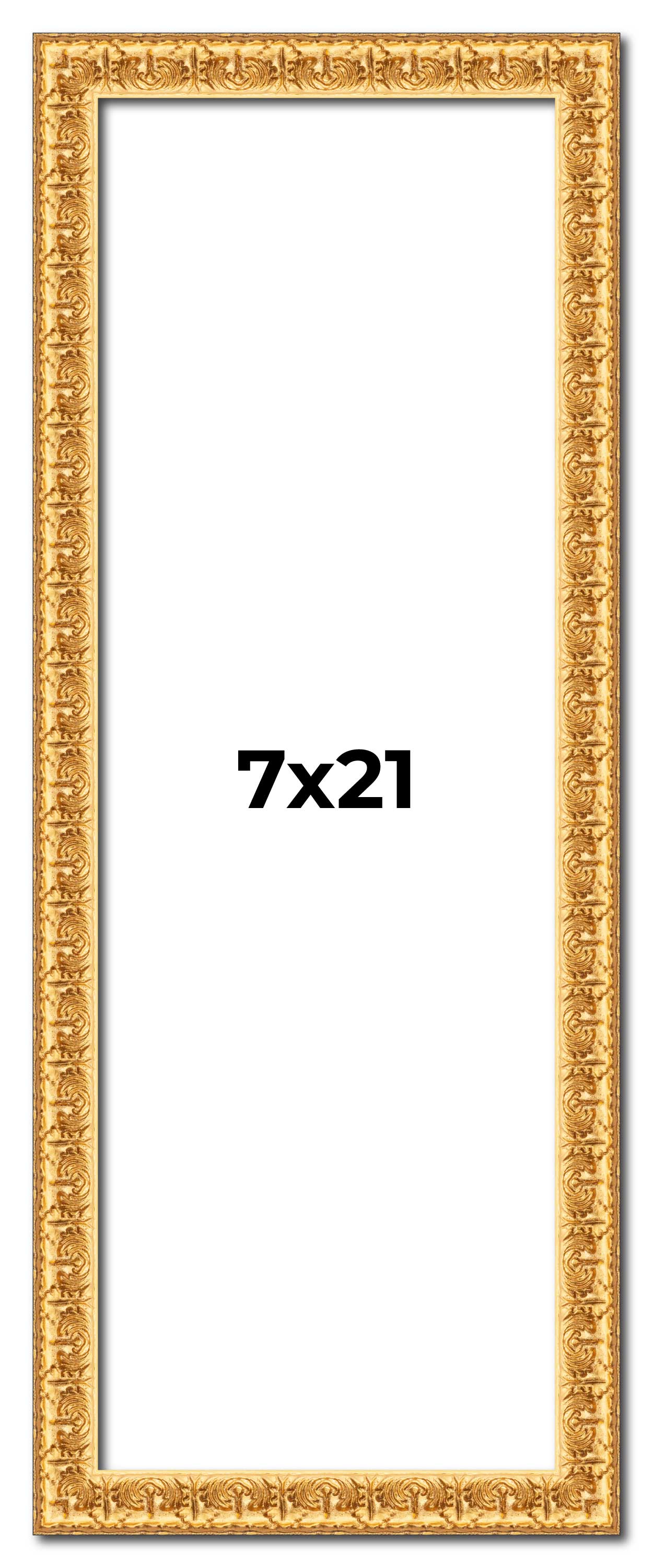 7x21 Frame Gold Real Wood Picture Frame Width 1 inches | Interior Frame ...