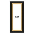 thumbnail image 1 of 7x21 Frame Gold Real Wood Picture Frame Width 2.25 Inches | Interior Frame Depth 0.5 Inches |, 1 of 8