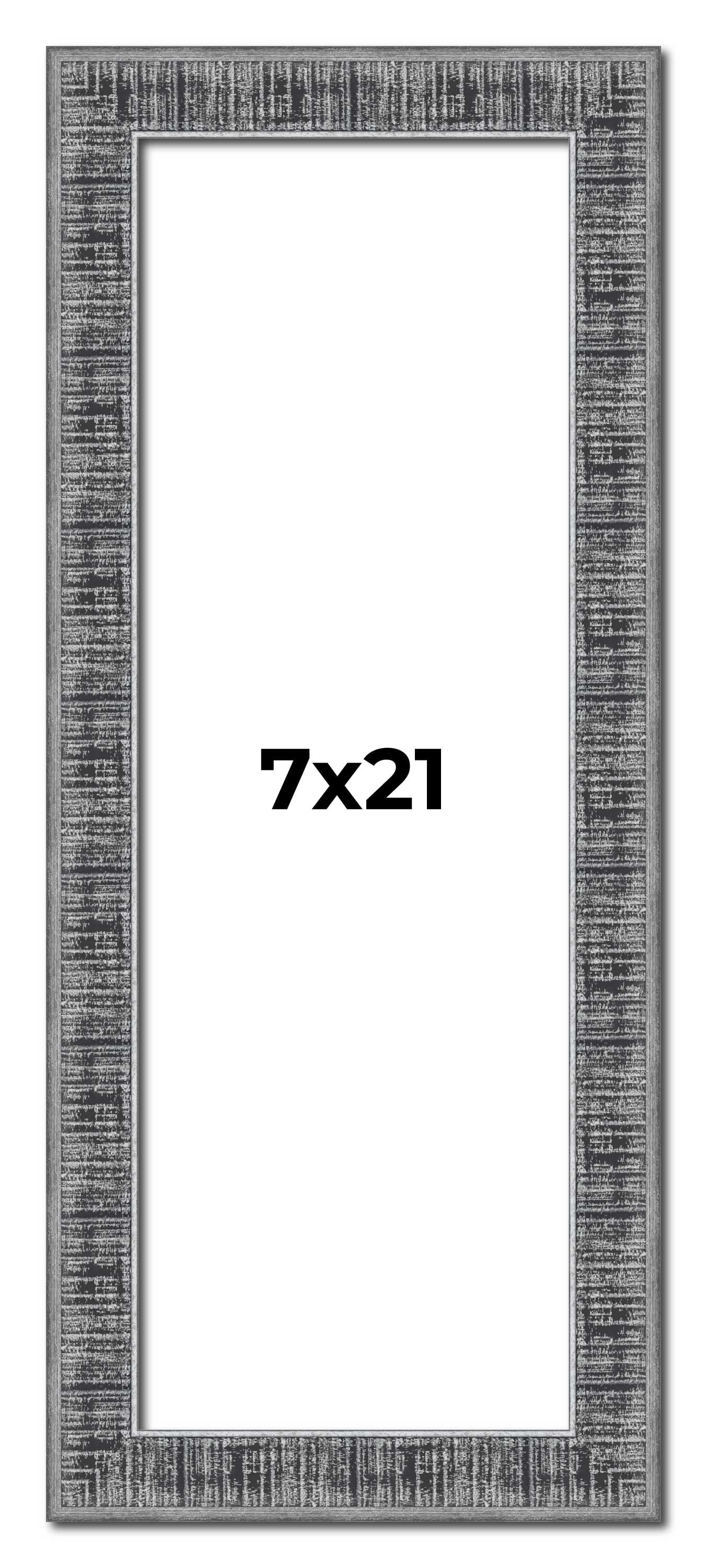7x21 Frame Silver Black Rustic Sonoma Solid Wood Picture Frame | 1.5 ...