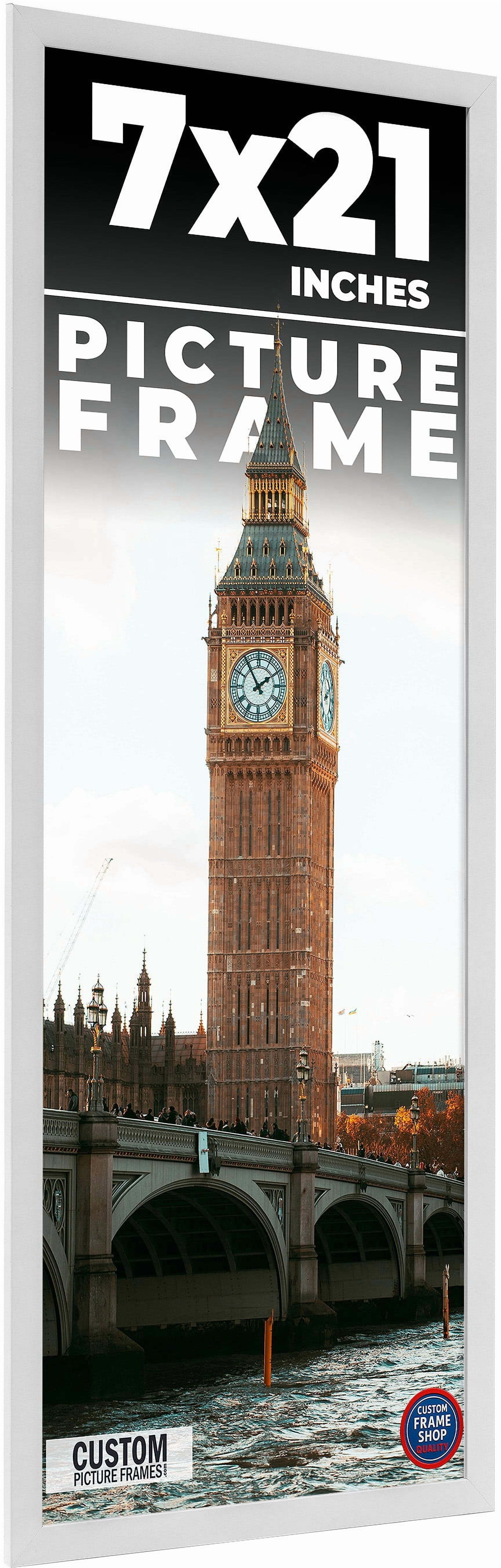 7x21 Frame White Real Wood Picture Frame Width 0.75 inches | Interior ...