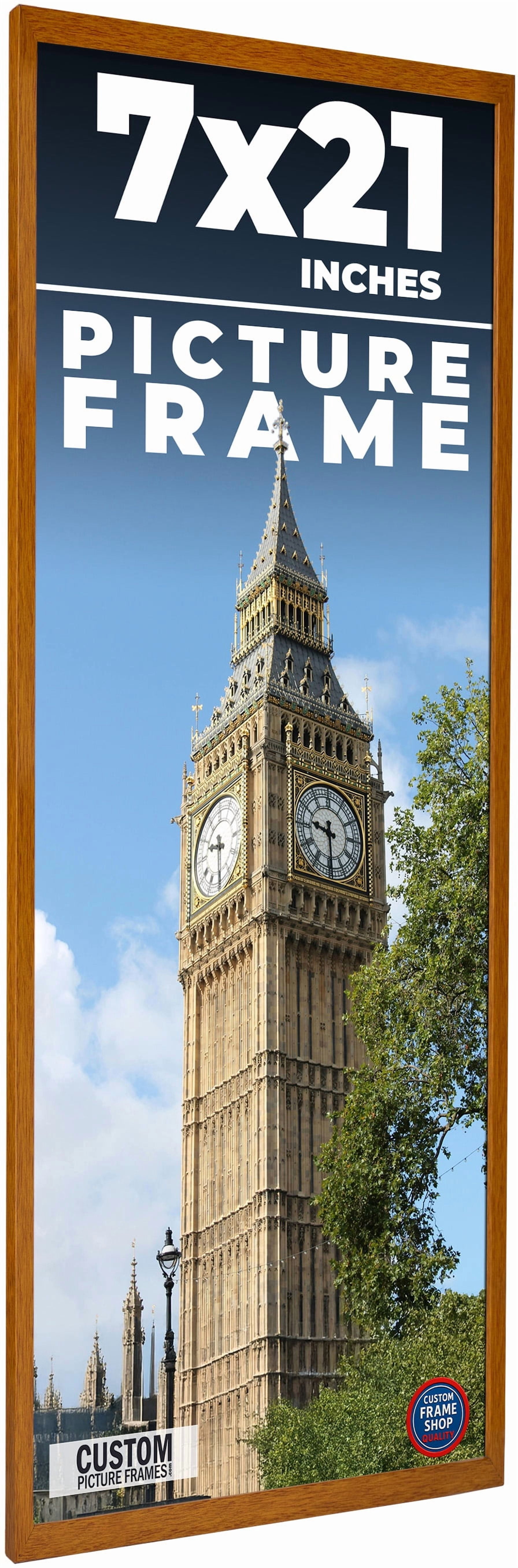 7x21 Honey Brown Real Wood Picture Frame Width 0.75 inches | Interior ...