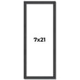 thumbnail image 1 of 7x21 Rustic Brown Real Wood Picture Frame Width 0.75 inches | Interior Frame Depth 0.5 inches |, 1 of 8
