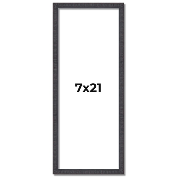 7x21 Rustic Brown Real Wood Picture Frame Width 0.75 inches | Interior Frame Depth 0.5 inches |