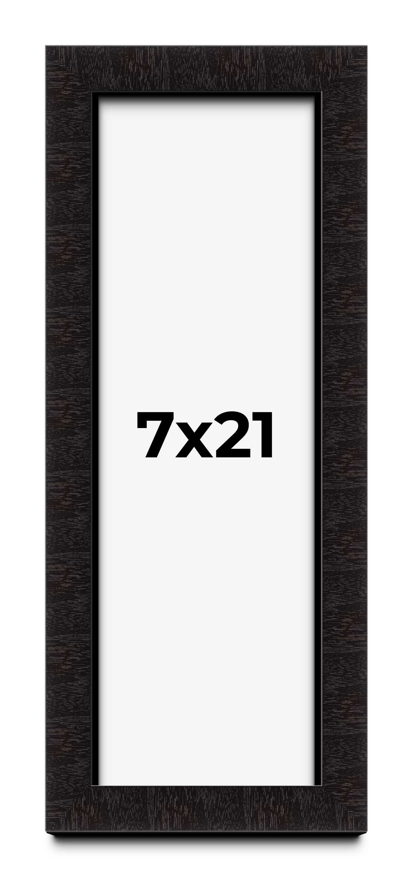 One Rabbet Frame 7x21 Shadow Box Black Solid Wood Display Picture Frame | 1 Inch Rabbet ...