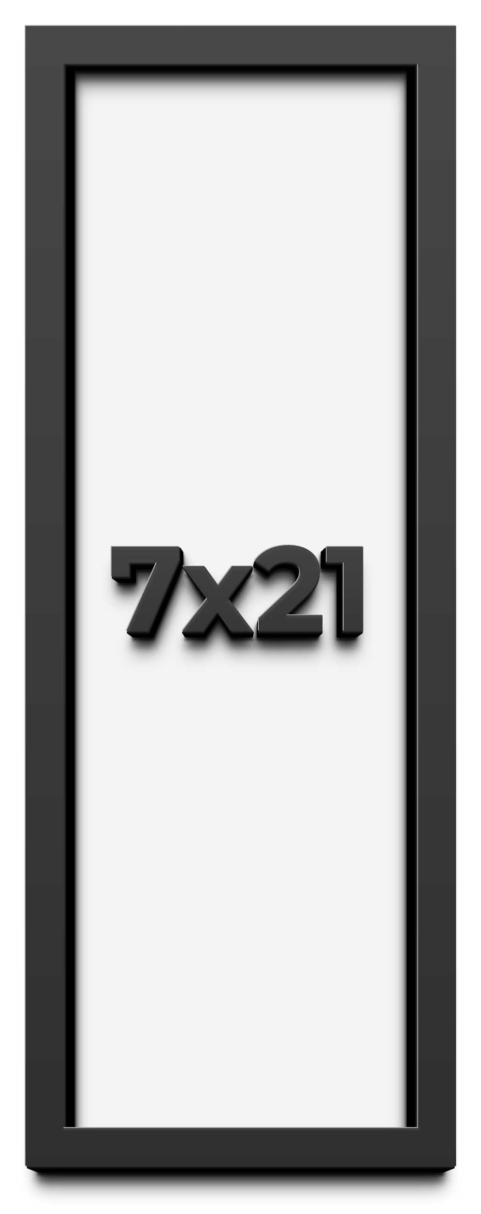 7x21 Shadow Box Frame Black | 1 inches Deep Real Wood Contemporary ...