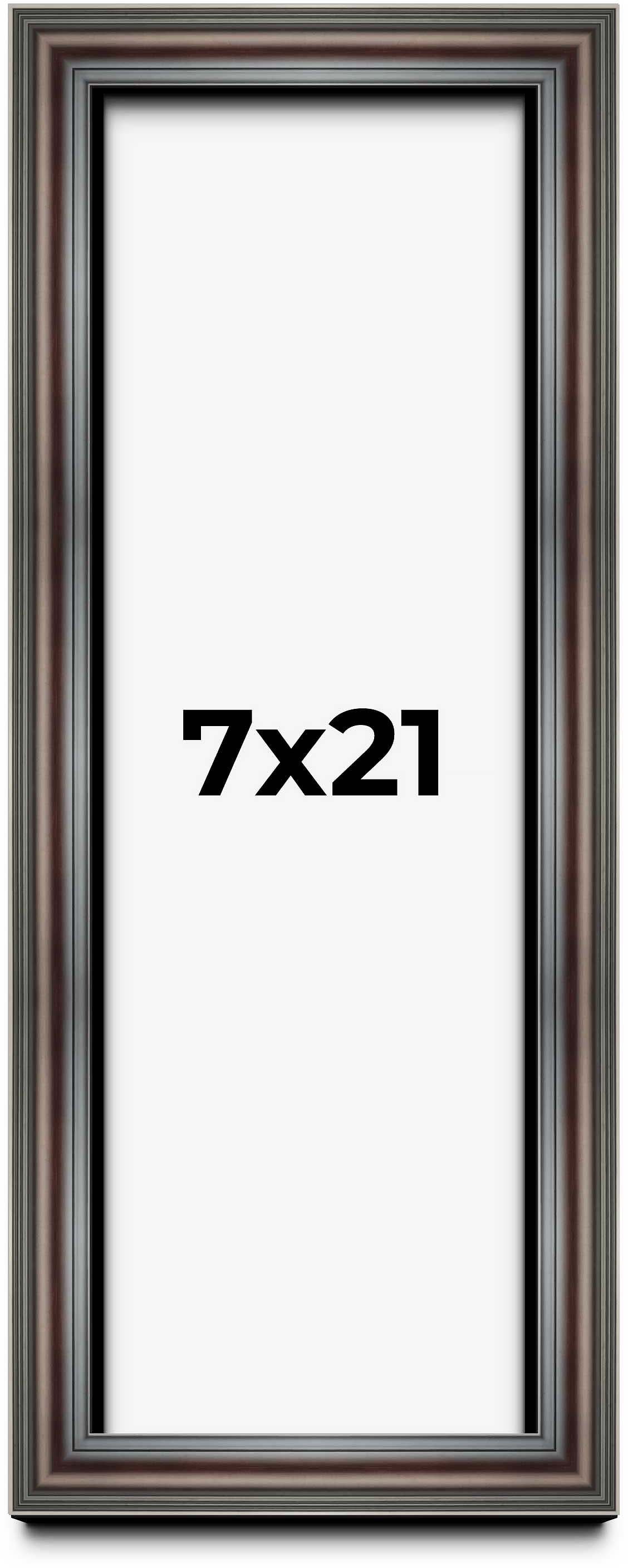 7x21 Shadow Box Frame Brown Cherry | 2.625 Inches Deep Pine Wood ...