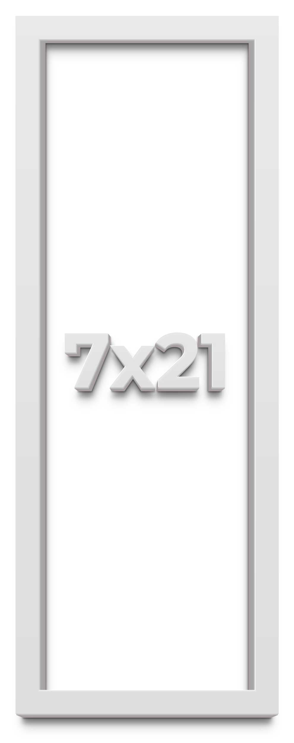7x21 Shadow Box Frame White | 2 Inches Deep Real Wood Contemporary ...