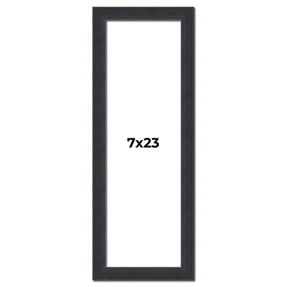 7x23 Frame Black Real Wood Picture Frame Width 1.25 Inches | Interior Frame Depth 0.5 Inches |