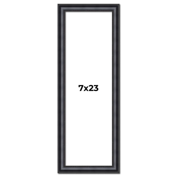 7x23 Frame Black Real Wood Picture Frame Width 1.25 inches | Interior Frame Depth 0.5 inches |