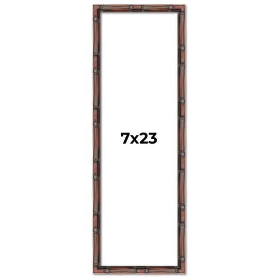 7x23 Frame Brown Bamboo with Dark Coffee/Walnut Finish | Solid Wood Picture Frame Width 0.75 Inches