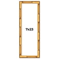 thumbnail image 1 of 7x23 Frame Gold Bamboo Solid Wood Picture Frame | 1 Inch Moulding Width | Interior Frame Depth 0.75, 1 of 8