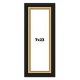 thumbnail image 1 of 7x23 Frame Gold Real Wood Picture Frame Width 2.25 Inches | Interior Frame Depth 0.5 Inches |, 1 of 8